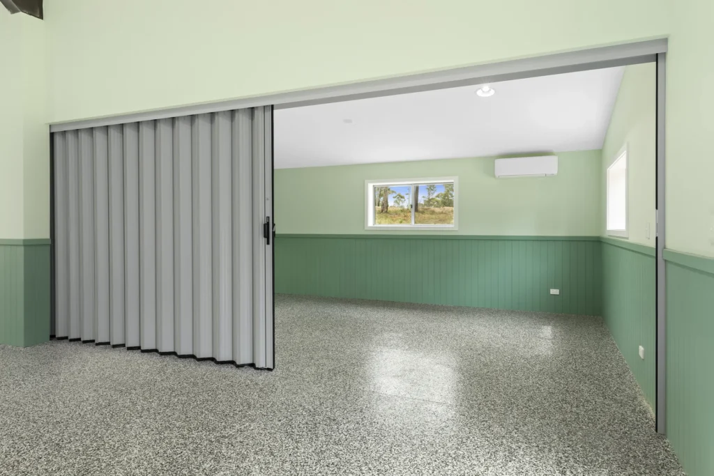 DuraFlex accordion door creating flexible open space in community centre
